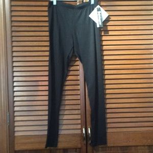 Footless Dance Pants Body Wrappers BLK Size Large NWT